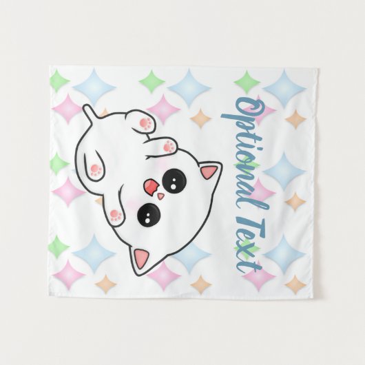 Belly Rub Time Kitten Wandteppich (Vorderseite (Horizontal))