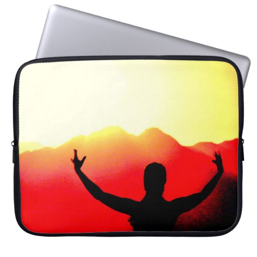 Belly Tänzerin Sunrise Laptopschutzhülle (Vorderseite)
