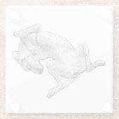 Belly-Up Bliss – Artistic Dog Coaster Glasuntersetzer (Rückseite)