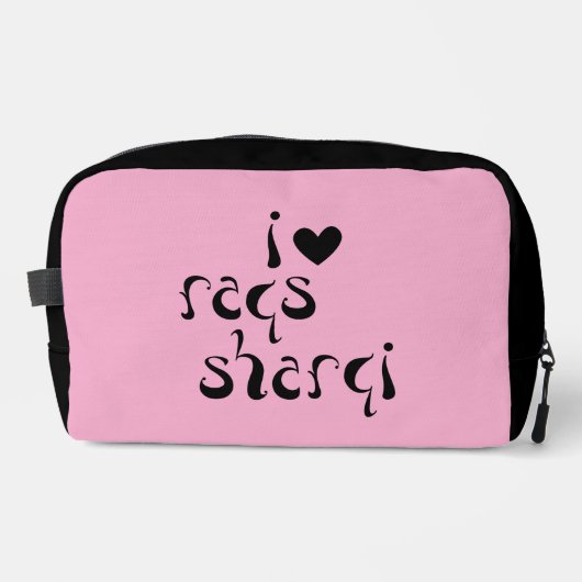 Bellydance "I Liebe Raqs Sharqi" Make up Bag Waschbeutel (Vorderseite)