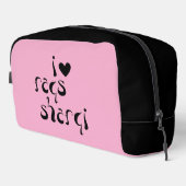 Bellydance "I Liebe Raqs Sharqi" Make up Bag Waschbeutel (Rechte Ecke)