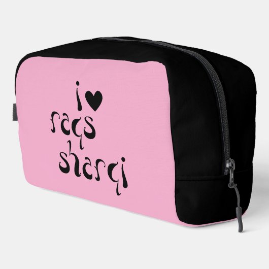 Bellydance "I Liebe Raqs Sharqi" Make up Bag Waschbeutel (Rechte Ecke)