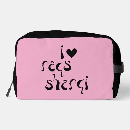 Bellydance "I Liebe Raqs Sharqi" Make up Bag Waschbeutel (Rückseite)