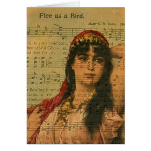 Bellydancer Collage Fleage als Vogel Music