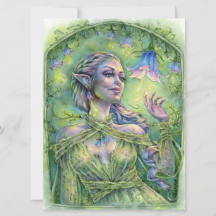 Bellz Art Card Fee Elf Magic Fantasy Forest Blume