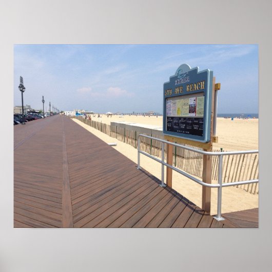 Belmar Fifth Avenue Beach Jersey Shore Poster (Vorne)