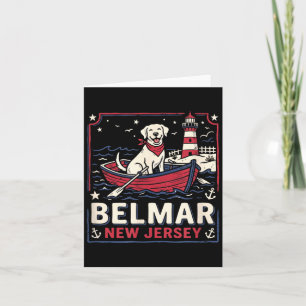 Belmar New Jersey Hundeliebhaber Vintage Retro Des Karte