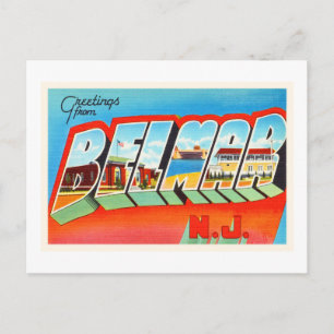 Belmar New Jersey NJ Old Vintage Travel Postcard - Postkarte