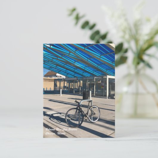 Belmont Blue Line Postkarte (Stehend Vorderseite)