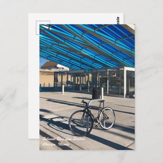 Belmont Blue Line Postkarte (Vorne/Hinten)