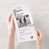 Belmont Foto Wedding All In One Einladung (Abreißen)