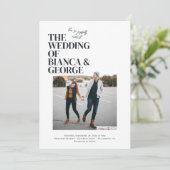 Belmont Foto Wedding Einladung (Stehend Vorderseite)