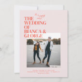 Belmont Foto Wedding Einladung (Vorderseite)