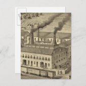 Belmont Glass Works, Bellaire, Ohio Postkarte (Vorne/Hinten)
