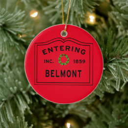 Belmont Ma Weihnachten Keramik Ornament
