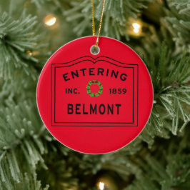 Belmont Ma Weihnachten Keramik Ornament