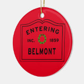 Belmont Ma Weihnachten Keramik Ornament (Links)