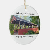 Belmont rutschiger Felsen über New Hampshire Keramik Ornament (Rechts)