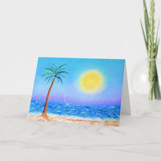 "Belmont’s Beach #4" Original Oil Painting Karte (Vorderseite)