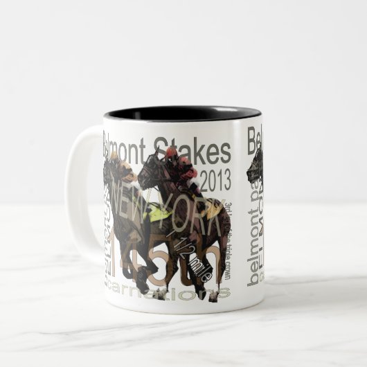 Belmont Stakes 145 Zweifarbige Tasse (Vorderseite Links)