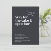 Belmont Typografy Wedding Einladung (Stehend Vorderseite)