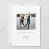 Belmont Typografy Wedding Einladung (Rückseite)