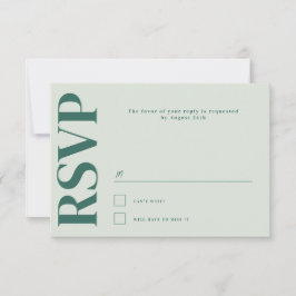 Belmont Typografy Wedding RSVP Karte