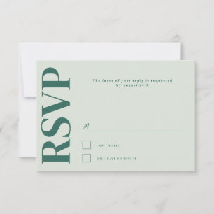 Belmont Typografy Wedding RSVP Karte