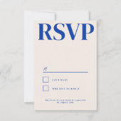 Belmont Typografy Wedding RSVP Karte (Vorderseite)