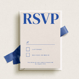 Belmont Typografy Wedding RSVP Karte