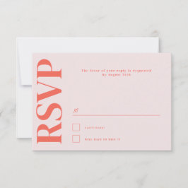 Belmont Typografy Wedding RSVP Karte