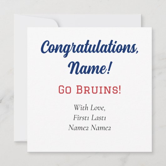 Belmont University - Personalisierte Geschenkkarte Feiertagskarte (Vorderseite)