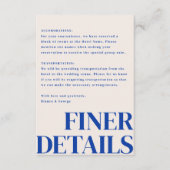 Belmont Vertical Wedding Begleitkarte (Vorderseite)