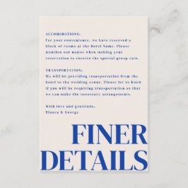 Belmont Vertical Wedding Begleitkarte