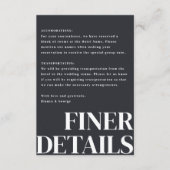 Belmont Vertical Wedding Begleitkarte (Vorderseite)