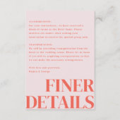 Belmont Vertical Wedding Begleitkarte (Vorderseite)