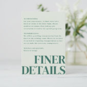 Belmont Vertical Wedding Begleitkarte (Stehend Vorderseite)