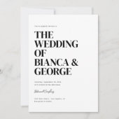 Belmont Vertical Wedding Einladung (Vorderseite)