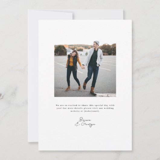 Belmont Vertical Wedding Einladung (Rückseite)