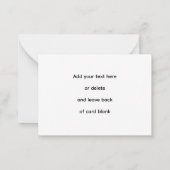 Belmont was near Ottoman, Virginia Mitteilungskarte (Rückseite)