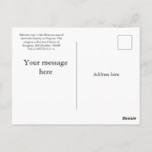 Belmont was near Ottoman, Virginia Postkarte (Rückseite)