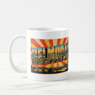 Belmopan Garden City Maya-Tempel Vintage-Reise  Kaffeetasse
