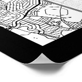 Belo Horizonte Brazil Map Poster (Ecke)