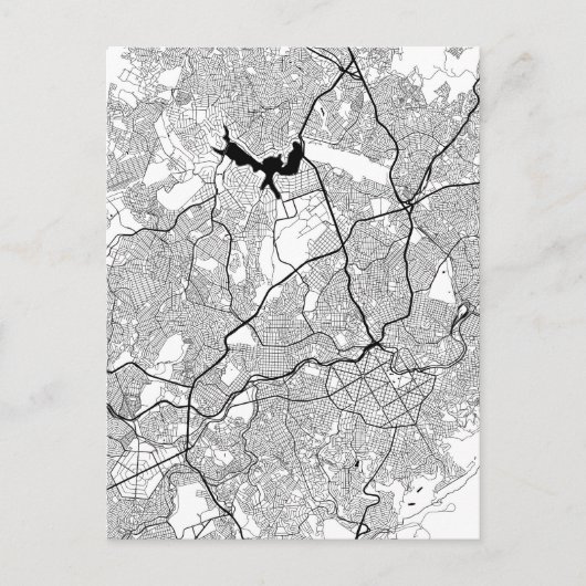 Belo Horizonte Brazil Map Postkarte (Vorderseite)