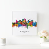 Belo Horizonte Brazil Skyline Quadratische Wanduhr (Zuhause)