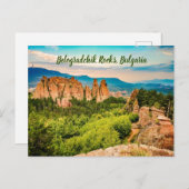 Belogradchik Rocks Bulgarien stylisiert Postkarte (Vorne/Hinten)