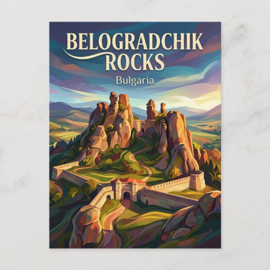 Belogradtschik-Felsen Bulgarien Postkarte (Vorderseite)