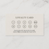 Belohnung der Bäckerei Rolling Button Treuekarte (Rückseite)