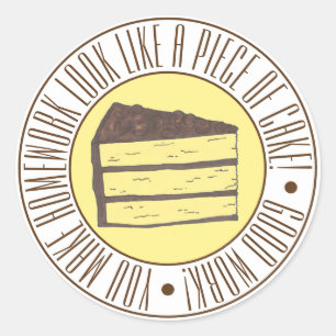 Belohnung des Lehrers für die Hausaufgaben von Kuc Runder Aufkleber