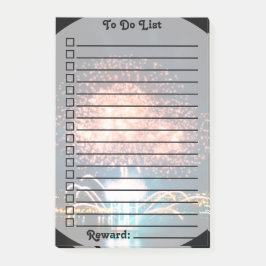 Belohnung für die Liste| Golden/Blue Fireworks| Fo Post-it Klebezettel